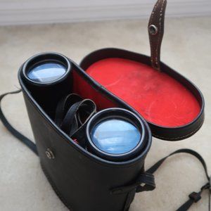 Vintage Stellar Precision 7x50 Coated Optics Binoculars Leather Case Strap Japan